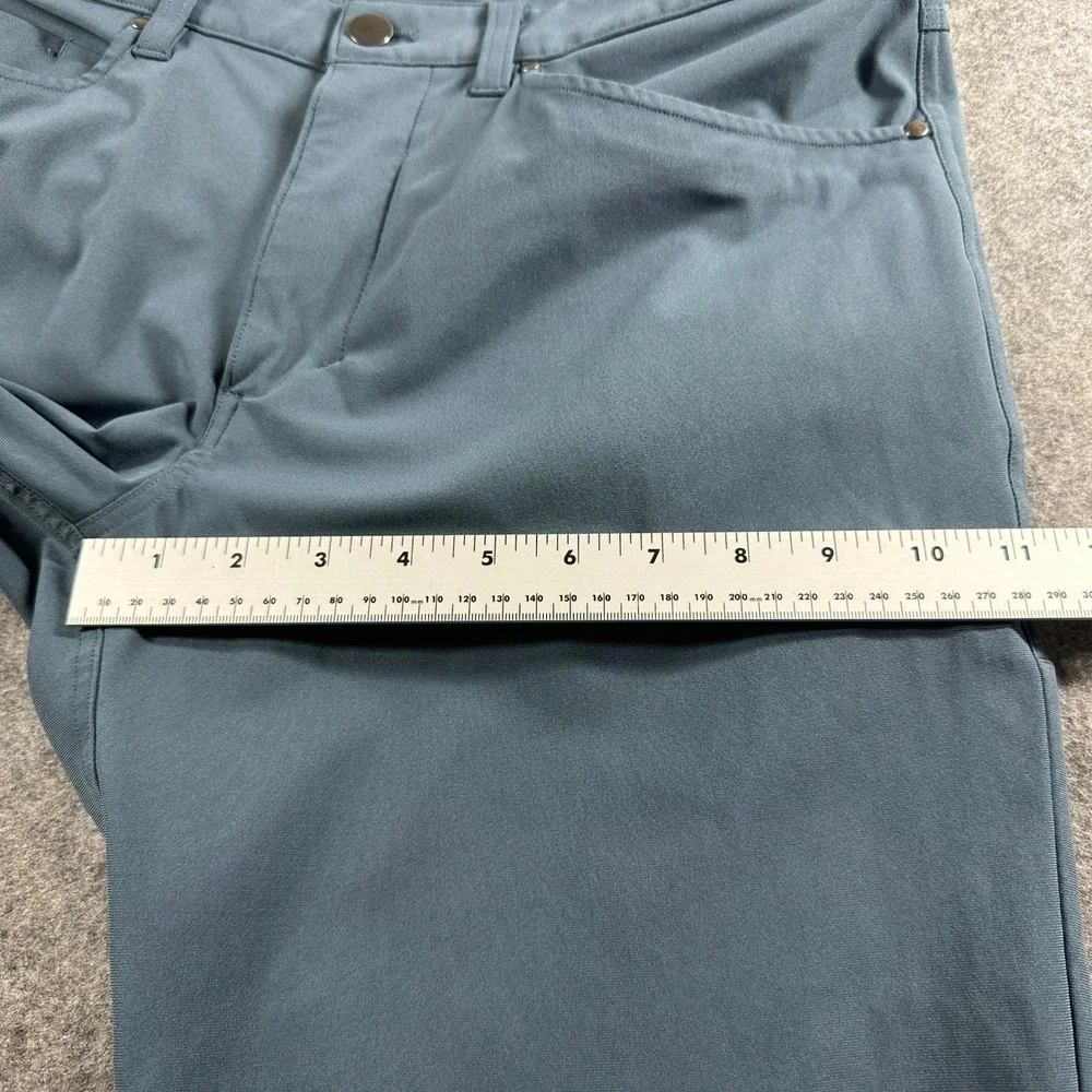 Lululemon ABC Pant Men 32 Iron Blue Slim Fit Warpstreme Tapered 5-Pocket Casual